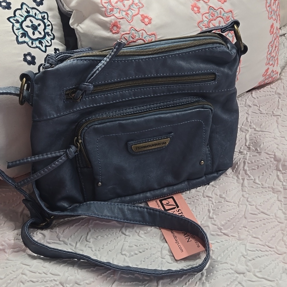 Stone Mountain Denim Crossbody Bag